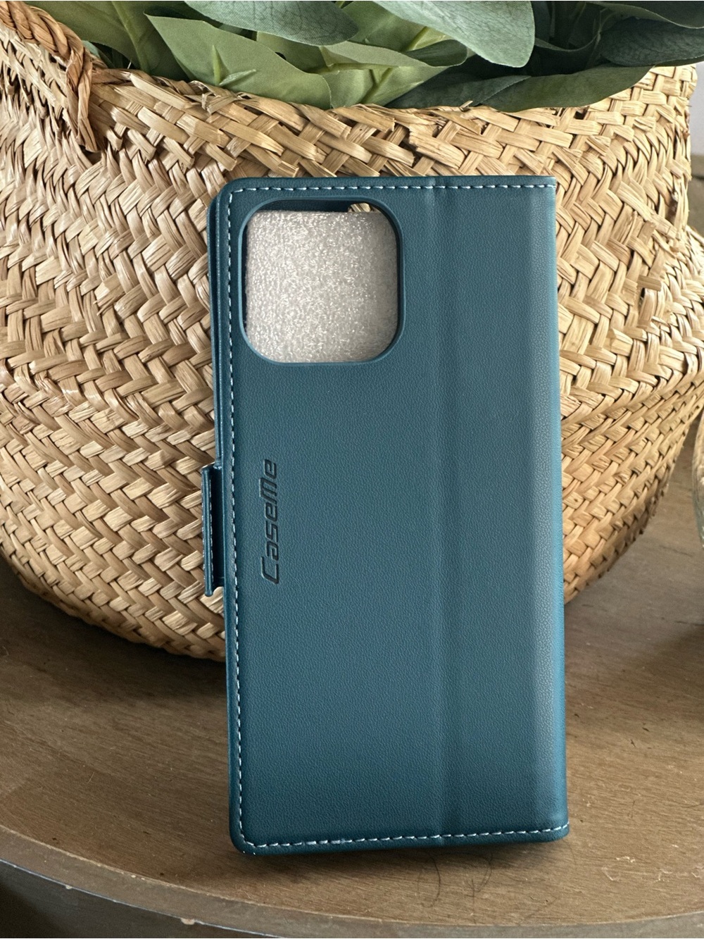 iPhone 15 Pro Max Wallet Case Folio Magnetic Leather Flip Cover NEW - Picture 3 of 5